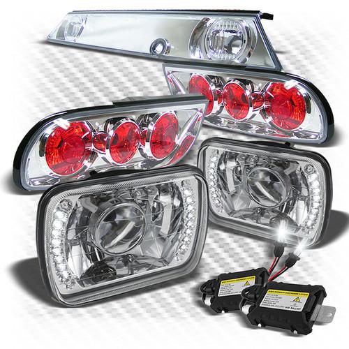 89-94 240sx pro headlights w/super-led + altezza style tail lights + 6k hid kit