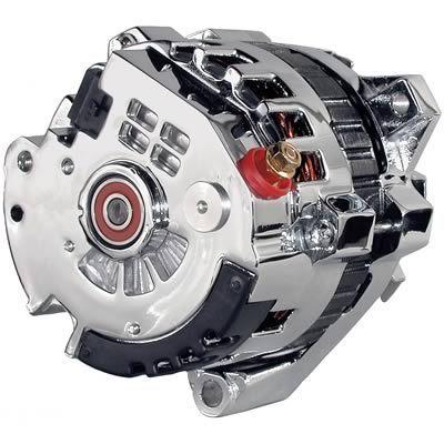 Powermaster street alternator 140 amps chrome plated 12v gm cs130 case 374611