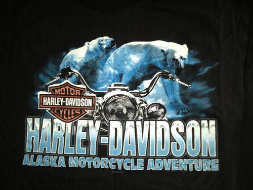 Harley-davidson t-shirt m polar bears kenai soldatna ak 2006 euc d