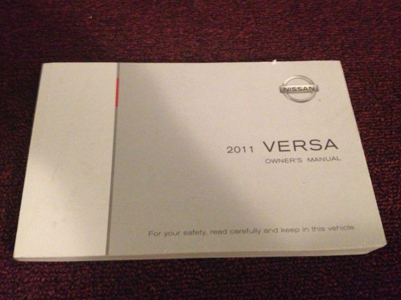 2011 11 nissan versa owners manual!  free shipping!!!