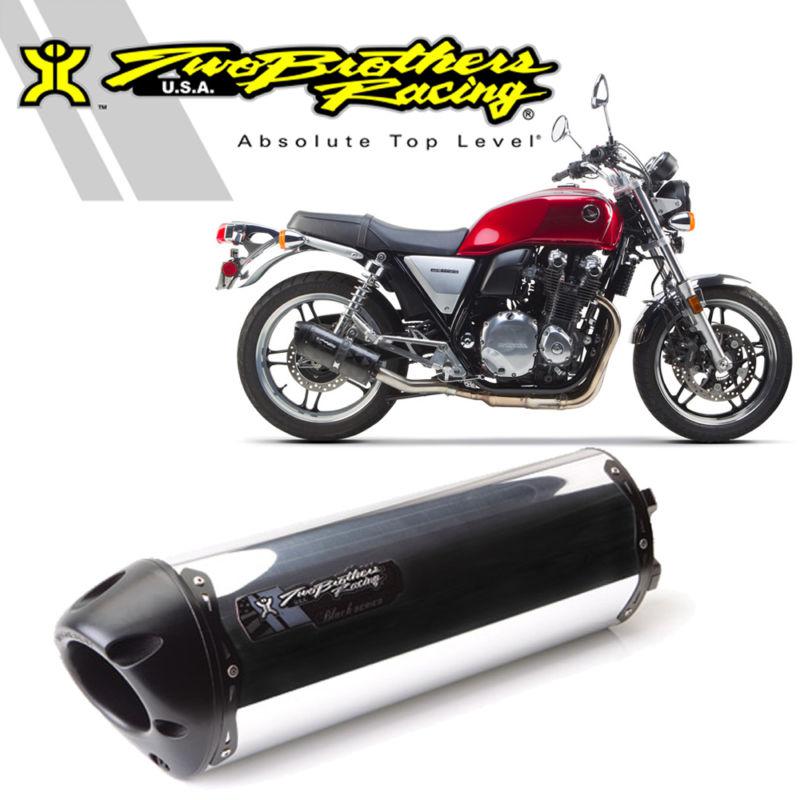 Two brothers honda cb1100 2013 aluminum black series slip-on exhaust m-2 v.a.l.e