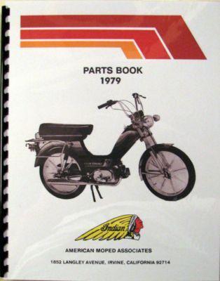 1979 indian moped parts book ami-50 manual