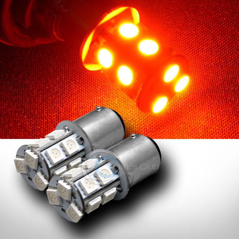 2p amber o 1157 bay15d 13x 5050 smd led car stop/brake light bulbs 2057 2357a cc