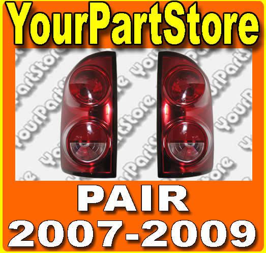 2007-2008 dodge ram pickup pu truck rear tail light lamps left and right pair