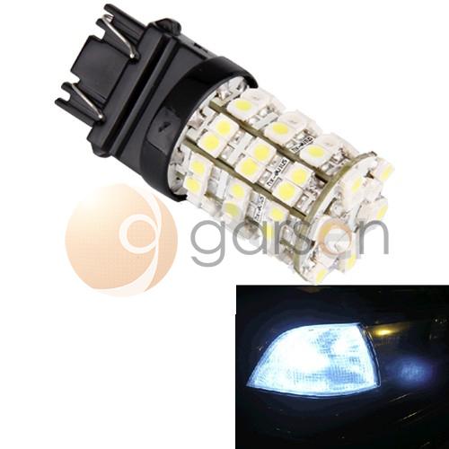 2x 3157 white 60-smd led tail stop brake signal turn light bulb lamp t25