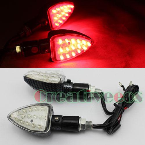 2x red motorcycle scooter turn signals led turn signal indicators lights light 