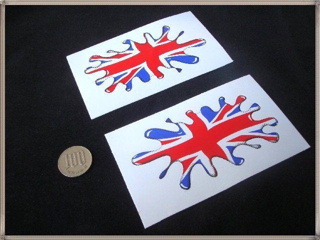 C504 united kingdom decals 2 stickers set uk flag