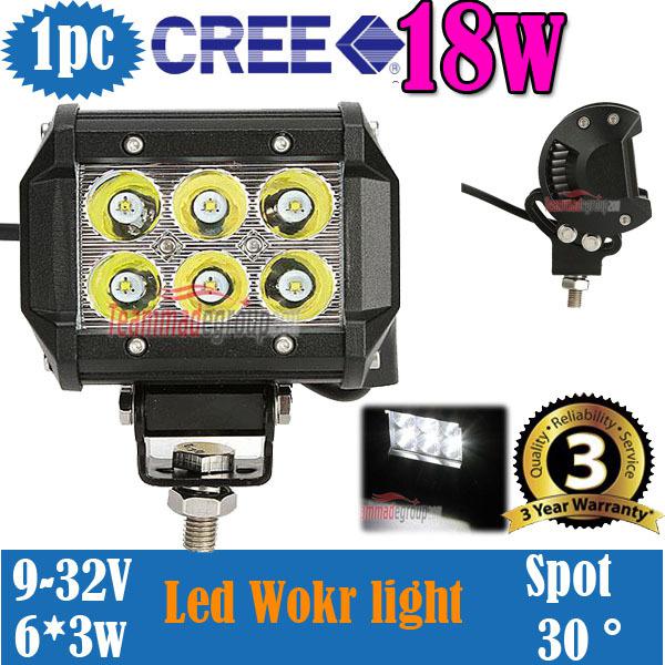 4inch 18w 1260lm cree spot  led work light bar off-road truck 4wd save 126w/300w