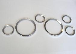 124 fiat spider set 6 chrome ring of instruments veglia