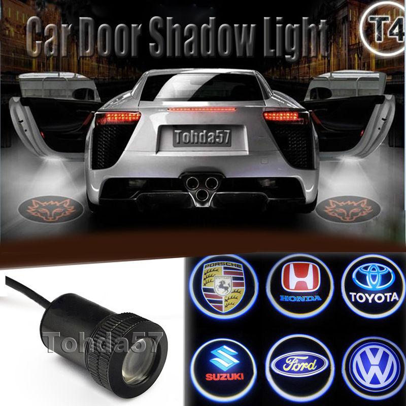 2pcs 4th led car door shadow logo projector laser light multi-logo