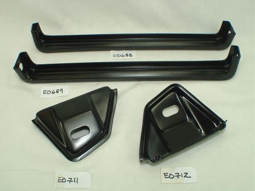 1957 chevrolet front outer bumper bracket set complete with diagonals and ends