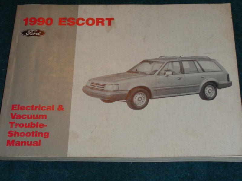 1990 ford escort / wiring & vacuum diagram shop manual / original book