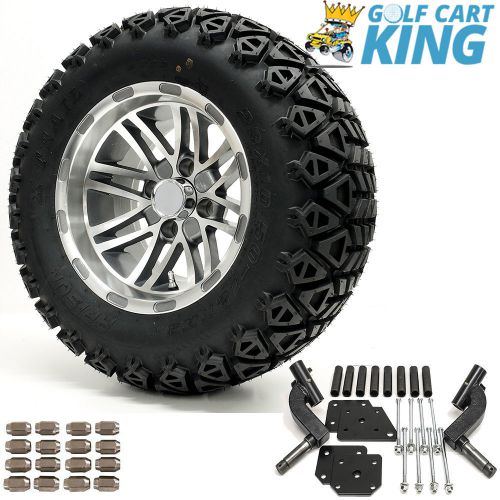 12&#034; wheel and tire combo + golf cart 6&#034; spindle lift kit for ezgo txt electric