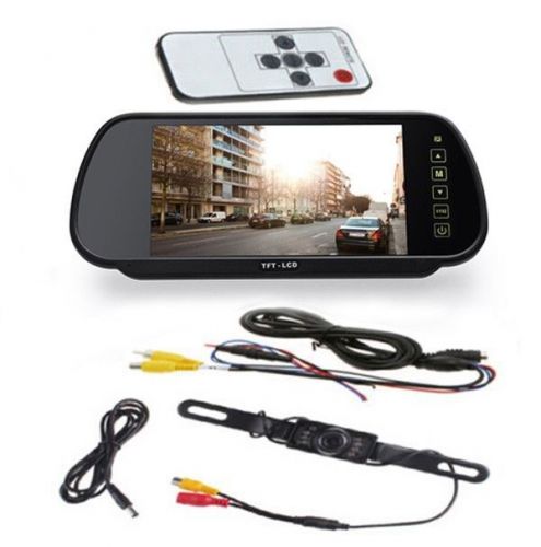 7&#034; tft lcd monitor car rear view system backup reverse camera night vision kit