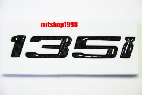 Bmw series 135i real carbon fiber letters emblem badge