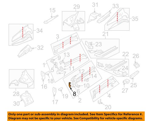 Subaru oem 08-14 tribeca fender-bumper bracket left 51625xa09a9w