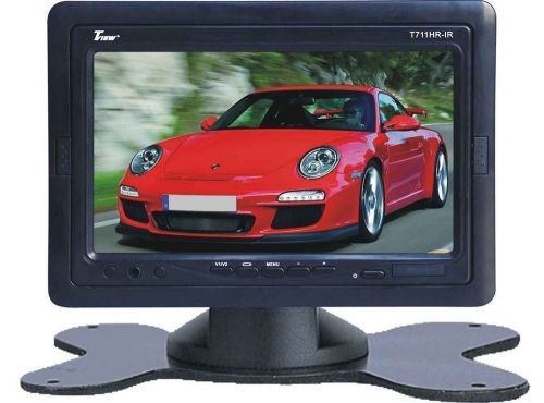 Tview t711hr-ir 7&#034; tft wide screen headrest car monitor with brackets + remote