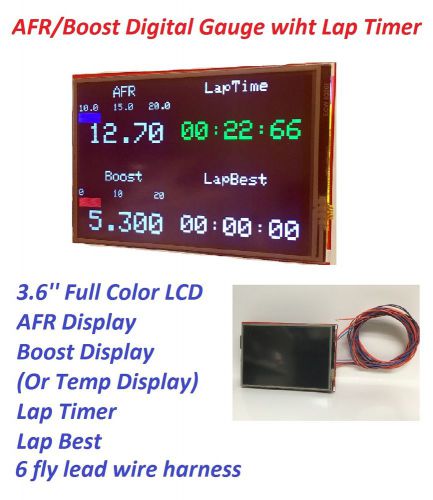 Afr boost digital gauge lcd display with lap timer