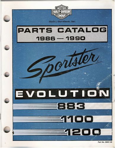 Harley davidson used  1986-1990 883, 1100, 1200  sportster parts catalog