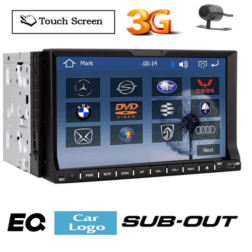 In-dash stereo car gps 7&#034; wince dvd player mp3 bluetooth ipod 3g dongle fm radio