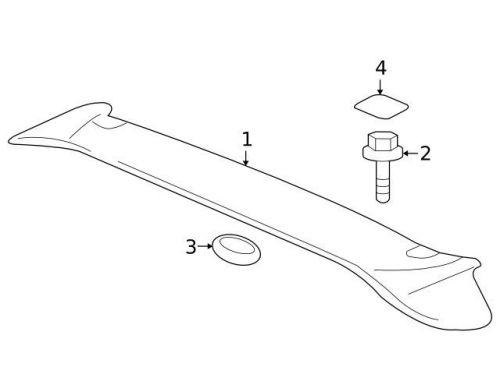 Genuine 2008-2008 honda fit spoiler grommet 91604-sap-003