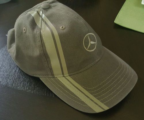 Mercedes-benz adjustable hat baseball cap gray with stripes