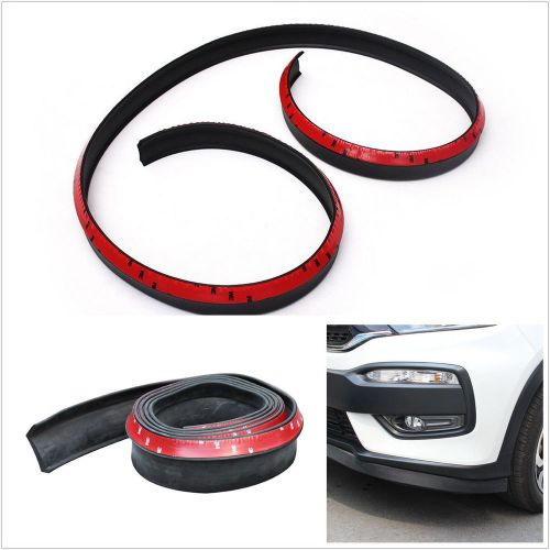 2.5m car suv rubber lip skirt protector front bumper spoiler side splitter black