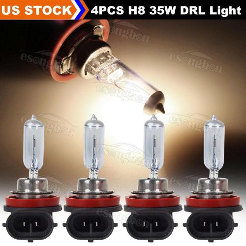 H8 12v 35w halogen bulbs daytime running lights ultra bright x4