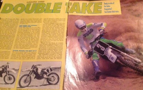 5 pages vintage motorcycle road test  1990 husqvarna 125wmx motocross