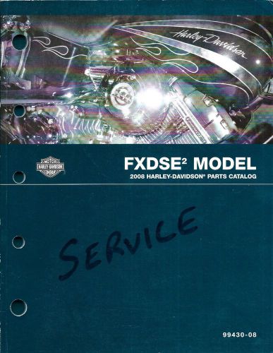 Harley-davidson fxdse² model 2008 parts catalog; 99430-08