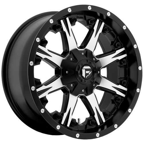 20x9 black machined fuel nutz d541 8x180 +1 wheels 275/65/20 tires