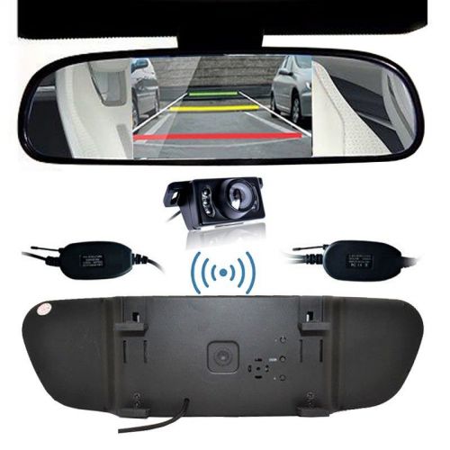 Digital 5&#034; tft lcd car rearview mirror / monitor 2.4ghz wireless reverse camera