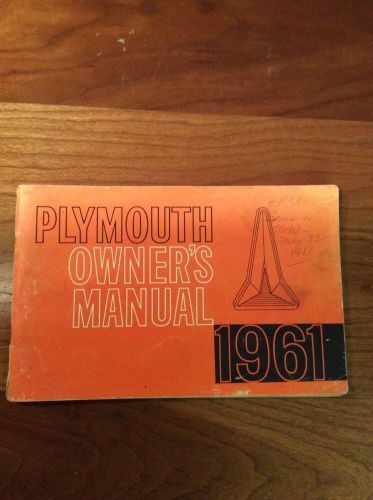 1961 plymouth owner&#039;s manual, vintage autos