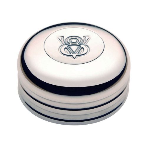 Gt performance products gt3 horn button v8 logo polished p/n 11-1003