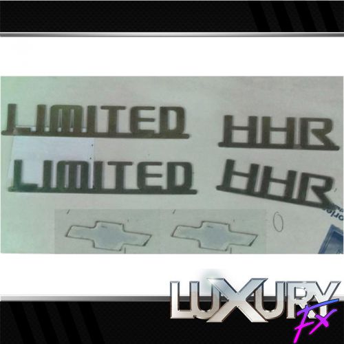 6pc. luxury fx steel hrr limited&amp;chevy logo rear emblem for 2006-11 chevy hhr 4d