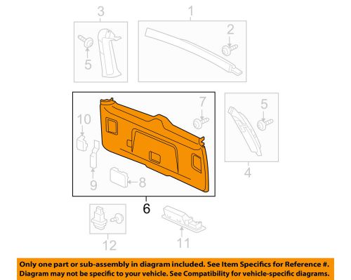 Honda oem 09-11 pilot lift gate-gate trim panel 84431szaa01zc