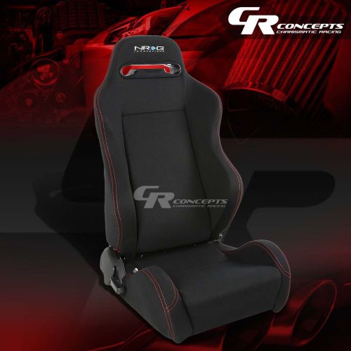 Nrg 2 type-r red stitches  sports racing seats+mounting sliders passenger side