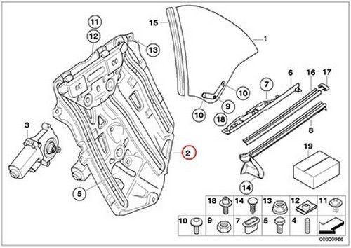 Bmw genuine door window lifting rear rear right electric window lifter e46