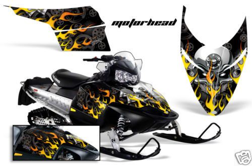 Amr racing polaris snowmobile sled graphic wrap kit shift,assault, ho rmk dragon