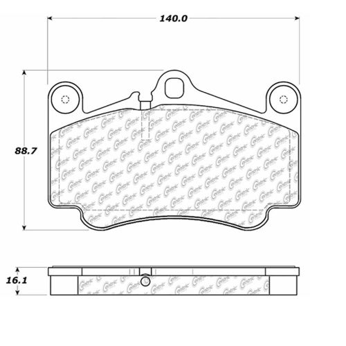 Stoptech 104.09160 disc brake pad fits 02-10 911