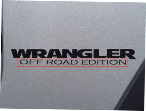 &#034;off road edition&#034; decal set for jeep wrangler