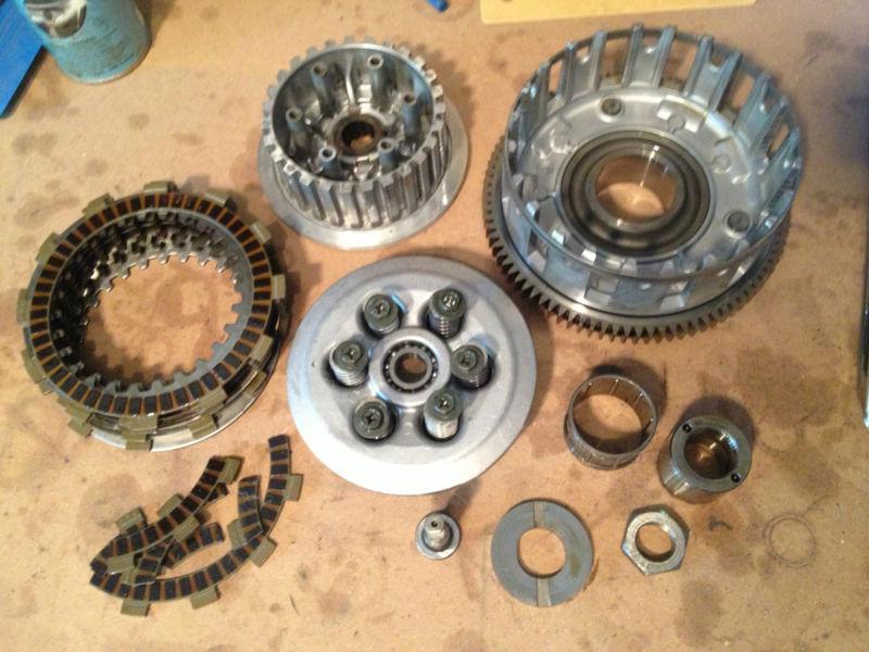 06-09 yamaha yzf r6s 03 04 05 r6 complete clutch basket hub plates and gear