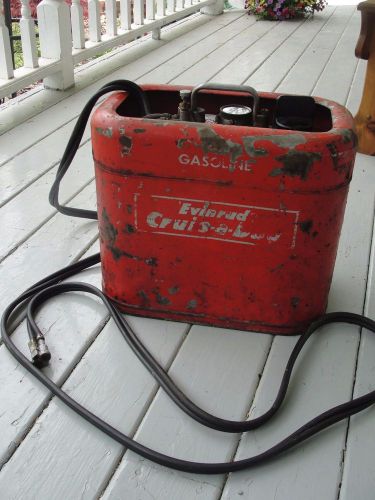 Vintage evinrude duel hose gasoline boat can