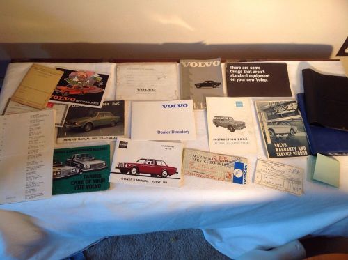 Large lot of 1974-1976 volvo owners manuals and other volvo paperwork vintage