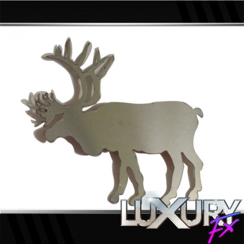 2pc. luxury fx stainless steel elk emblem