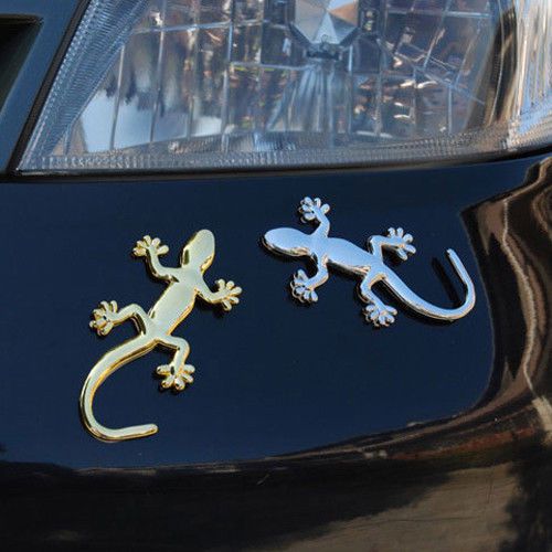 Creative 1pcs lizard shaped magic car vehicle emblem art window decal sticker
