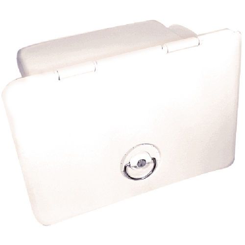 Marine fishing boat polar white tackle box with trays 13&#034; x 17&#034;