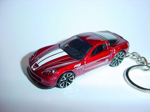 3d chevrolet red corvette z06 custom keychain keyring key z 06 chevy vette gm 10