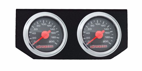 Air ride suspension dual needle air gauges double panel display 200psi no switch