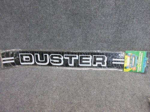 Vintage 1980s &#034;duster&#034; windshield sunshield window sticker decal logo banner